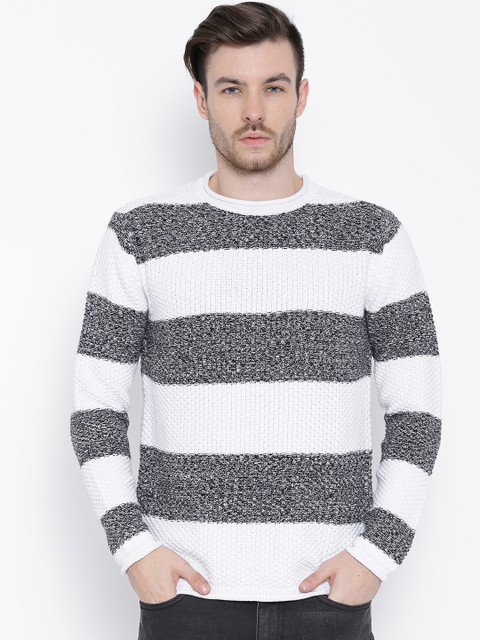 

United Colors of Benetton White Striped Sweater
