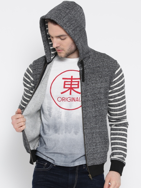 

United Colors of Benetton Grey Hooded Sweatshirt