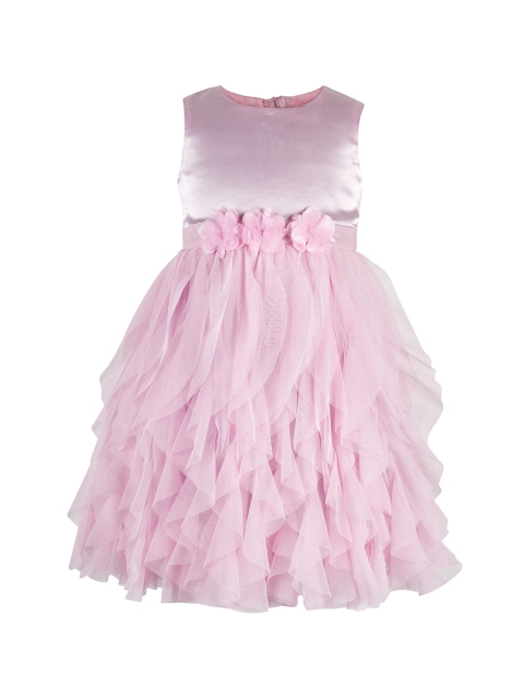 

Toy Balloon kids Girls Pink Self Design Fit and Flare Dress