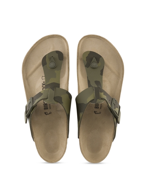 

Birkenstock Men Olive Green Camouflage Print Medina Birko-Flor Sandals
