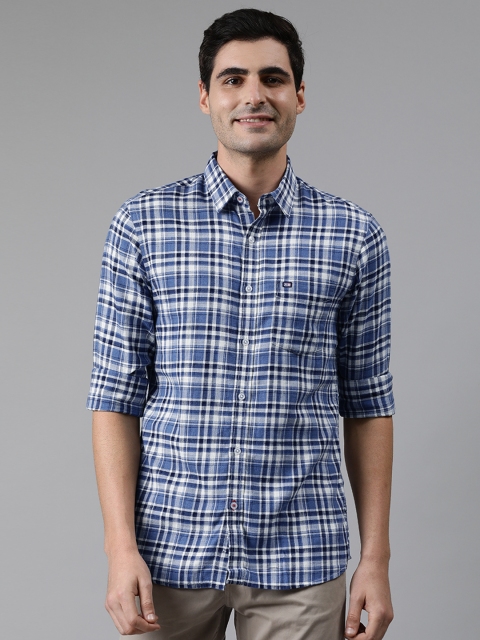 

Arrow Sport Men Blue & White Slim Fit Checked Casual Shirt