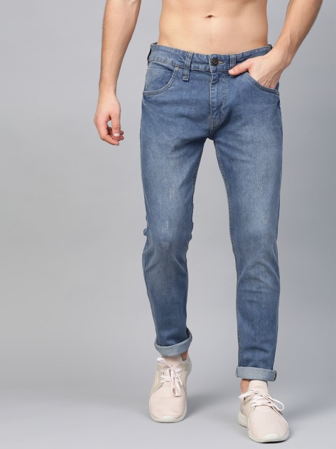 

Roadster Men Blue Skinny Fit Mid-Rise Low Distress Stretchable Jeans