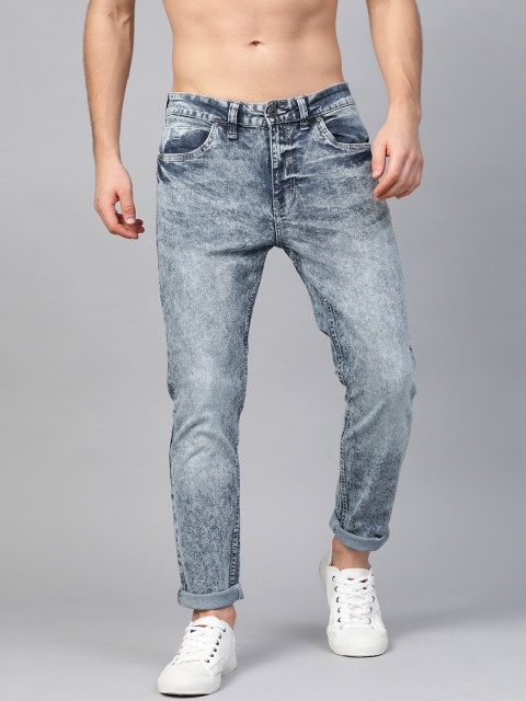 

Roadster Men Blue Slim Tapered Fit Mid-Rise Clean Look Stretchable Acid Wash Jeans
