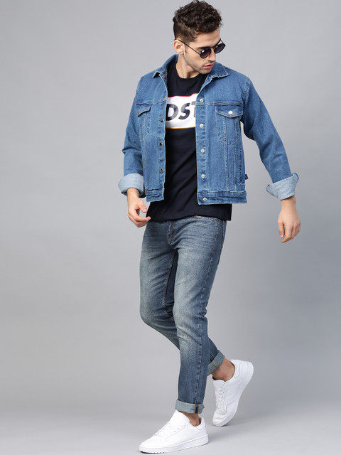 

Roadster Men Navy Blue Skinny Fit Mid-Rise Clean Look Stretchable Jeans
