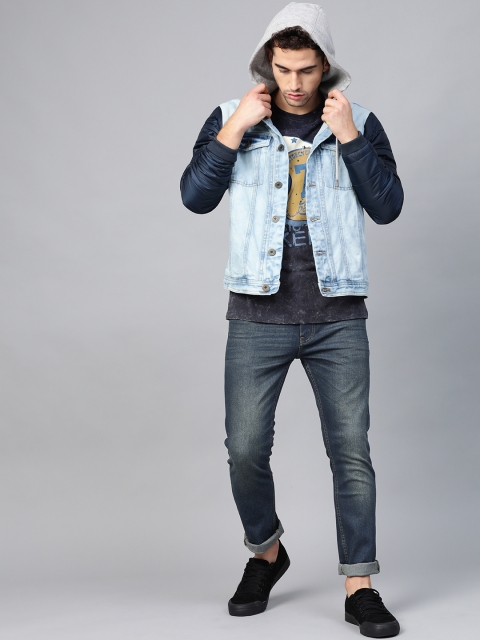 

Roadster Men Navy Blue Skinny Fit Mid-Rise Clean Look Stretchable Jeans