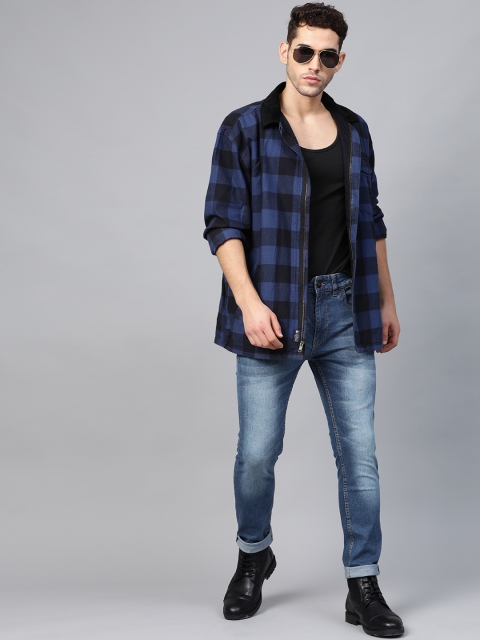 

Roadster Men Blue Skinny Fit Mid-Rise Clean Look Stretchable Jeans