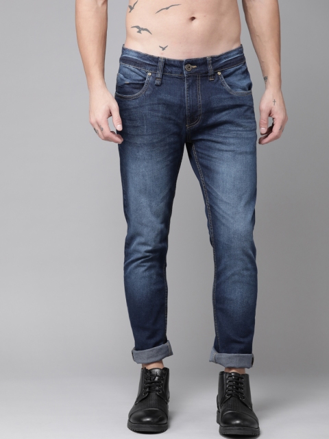 

Roadster Men Navy Blue Skinny Fit Mid-Rise Clean Look Stretchable Jeans