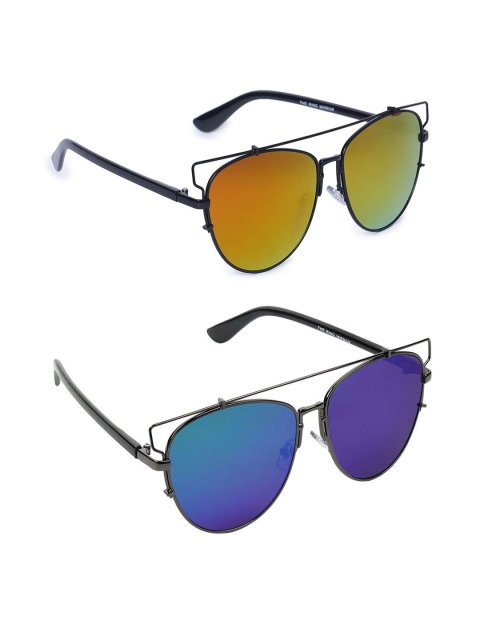 

EPICINK hob Unisex Set of 2 Wayfarer Sunglasses EPSG-7702403-7702408, Yellow