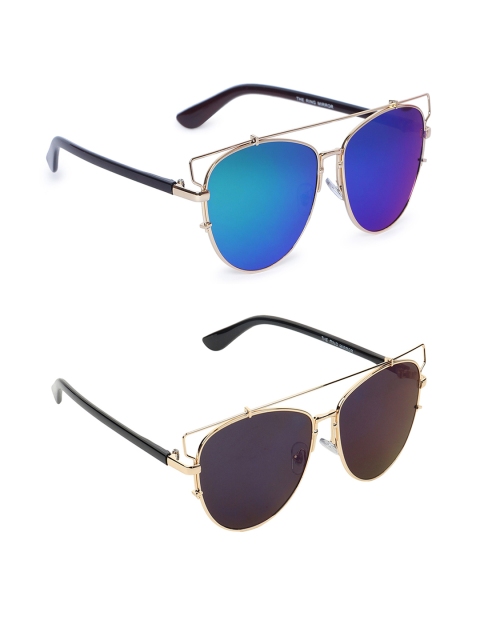 

EPICINK hob Unisex Set of 2 Wayfarer Sunglasses EPSG-7702405-7702407, Blue