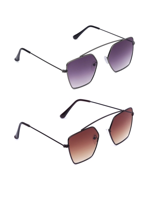 

EPICINK hob Unisex Set of 2 Rectangle Sunglasses EPSG-2255601-2255603, Purple