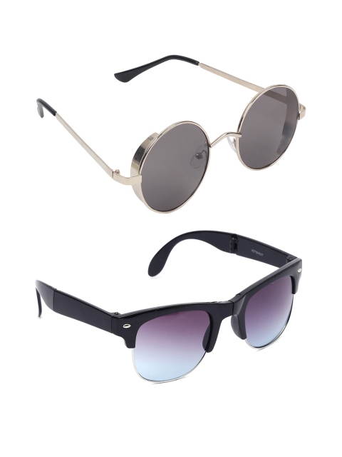 

EPICINK hob Unisex Round Sunglasses, Black
