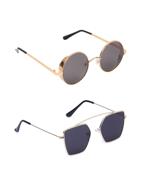 

EPICINK hob Set Of 2 Unisex UV Protected Sunglasses EP-2255604, Black
