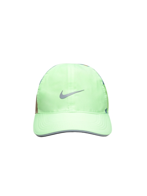 

Nike Unisex Fluorescent Green & Brown Colourblocked AEROBILL Featherlight Baseball Cap