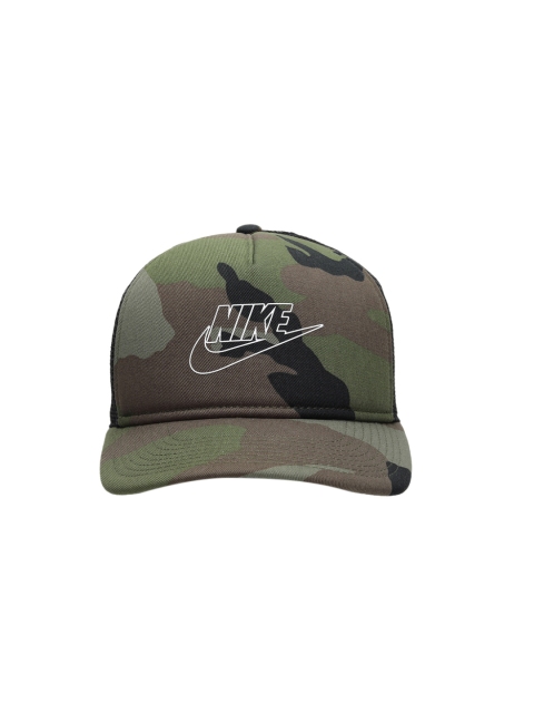 

Nike Unisex Olive Green & Black Camo Printed CLC99 Snapback Cap