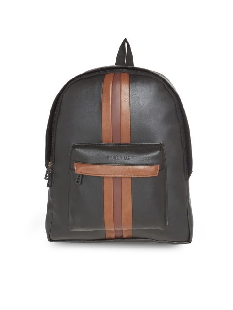 

Bags.R.us Unisex Black & Tan Brown Solid Backpack