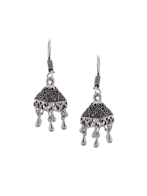 

Silvermerc Designs Silver-Plated Dome Shaped Jhumkas