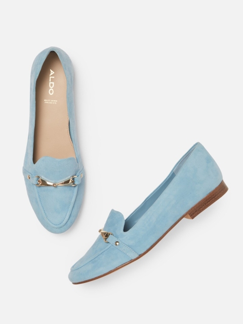 

ALDO Women Blue Leather Loafers
