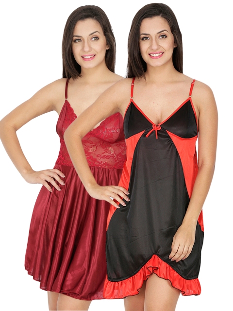 

Secret Wish Pack of 2 Baby-Dolls BD-97-118, Maroon