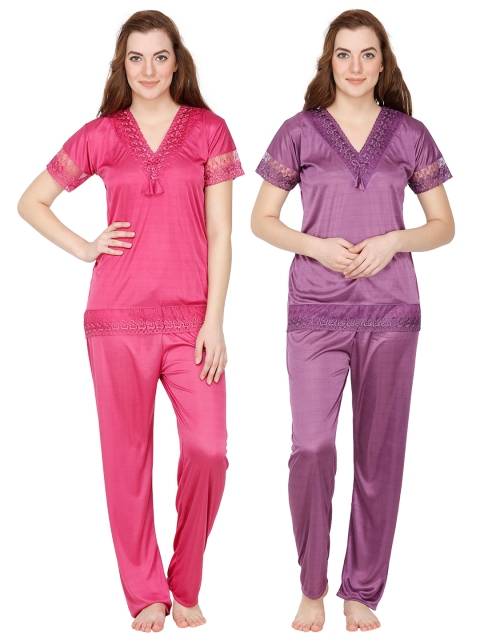 

Secret Wish Pack of 2 Pyjama Sets NS-144-146, Pink