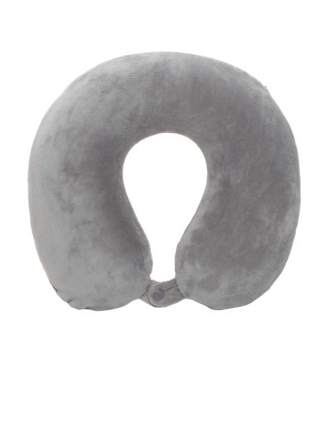 

Teakwood Leathers Unisex Grey Solid Memory Foam Travel Neck Pillow