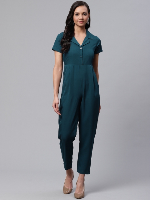 

ATRAENTA Women Green Solid Basic Jumpsuit