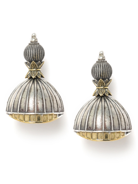 

Peora Silver-Plated Dome Shaped Jhumkas