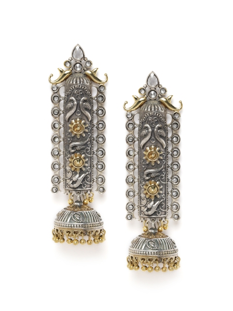 

Peora Silver-Plated Dome Shaped Jhumkas