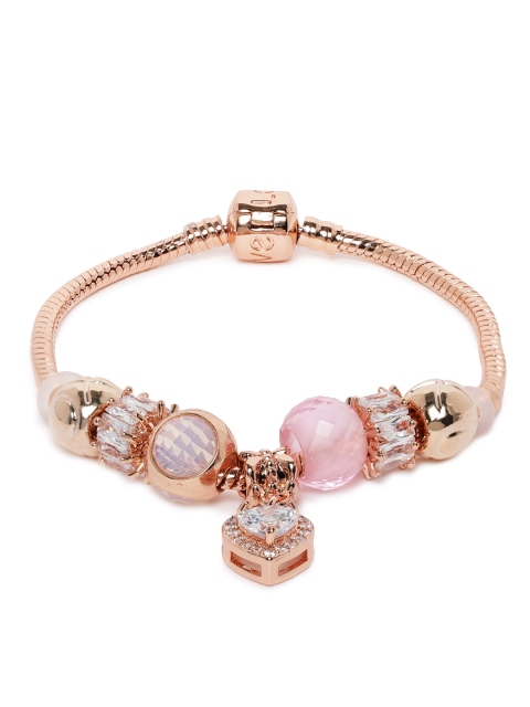 

Peora Pink Rose Gold-Plated Charm Bracelet