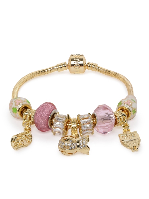 

Peora Pink & Gold-Plated Charm Bracelet