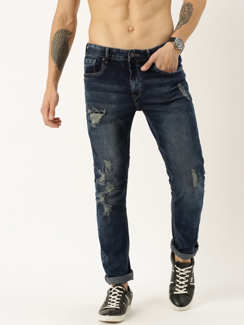 

Moda Rapido Men Blue Slim Fit Mid-Rise Mildly Distressed Stretchable Jeans