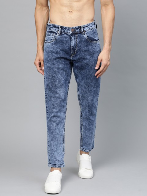 

HERE&NOW Men Blue Slim Tapered Fit Mid-Rise Clean Look Stretchable Jeans