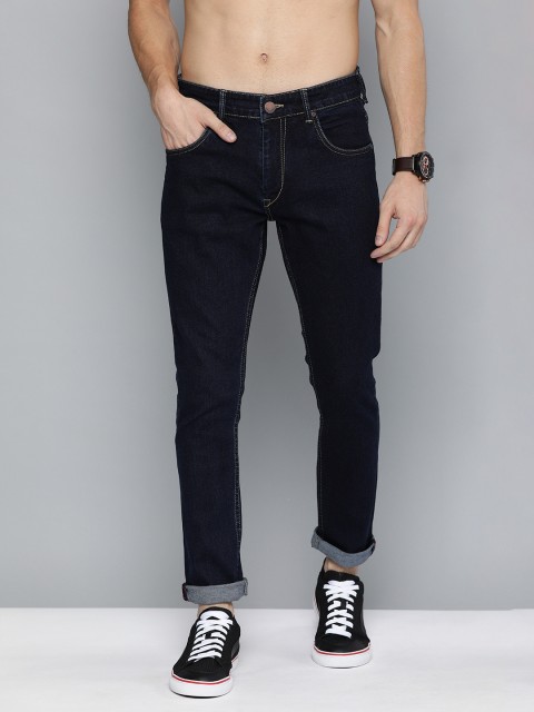 

HERE&NOW Men Blue Regular Fit Mid-Rise Clean Look Stretchable Jeans