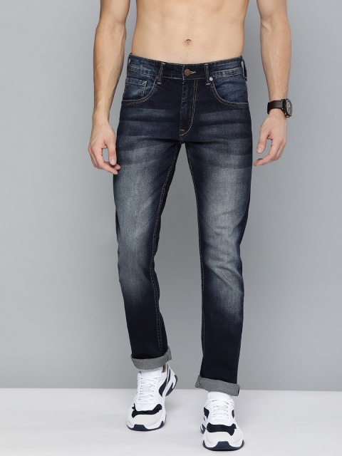 

HERE&NOW Men Blue Regular Fit Mid-Rise Clean Look Stretchable Jeans