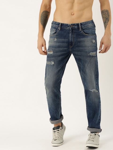 

Moda Rapido Men Blue Slim Fit Mid-Rise Mildly Distressed Stretchable Jeans