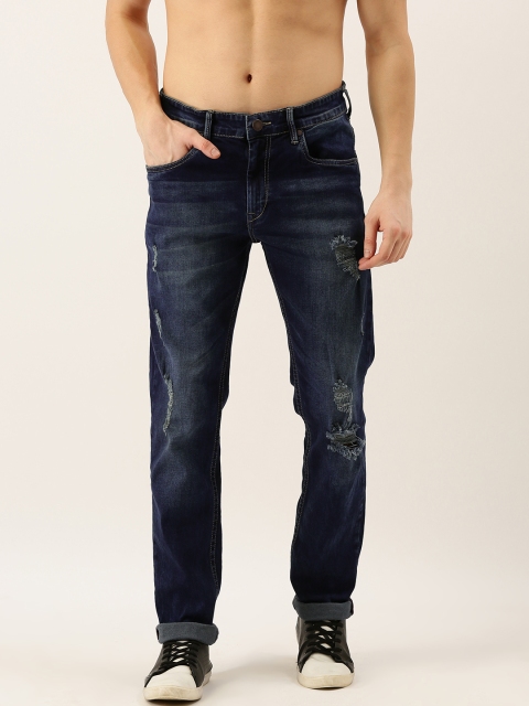 

Moda Rapido Men Blue Slim Fit Mid-Rise Mildly Distressed Stretchable Jeans