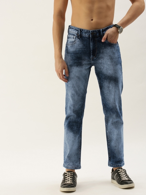 

Moda Rapido Men Blue Slim Fit Mid-Rise Clean Look Stretchable Cropped Jeans