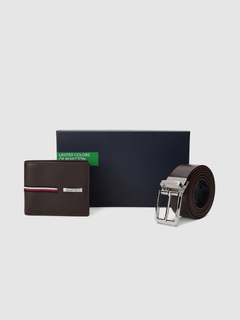 

United Colors of Benetton Men Accessory Gift Set, Brown