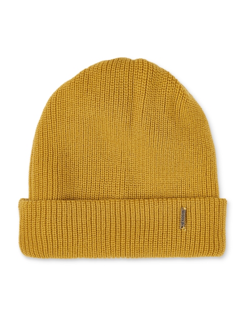 

Kosha Men Mustard Yellow Solid Reversible Beanie