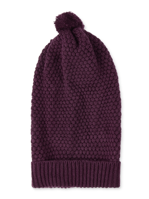 

Kosha Men Purple Self Design Beanie