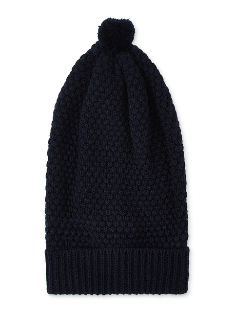 

Kosha Men Navy Blue Self Design Beanie