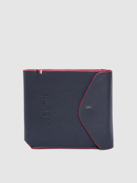 

Tommy Hilfiger Men Navy Blue Solid Two Fold Wallet