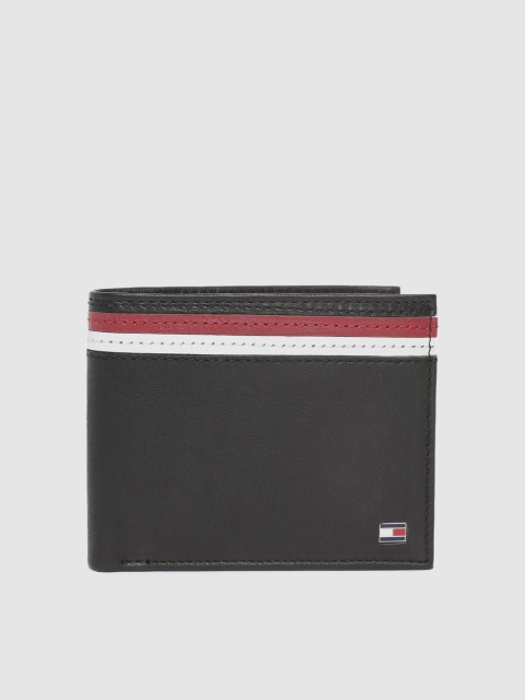 

Tommy Hilfiger Men Black Solid Genuine Leather Two Fold Wallet