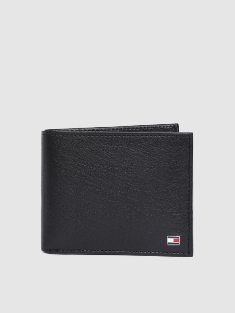

Tommy Hilfiger Men Black Solid Leather Two Fold Wallet