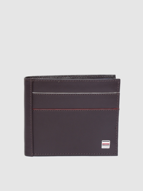 

Tommy Hilfiger Men Brown Solid Leather Two Fold Wallet