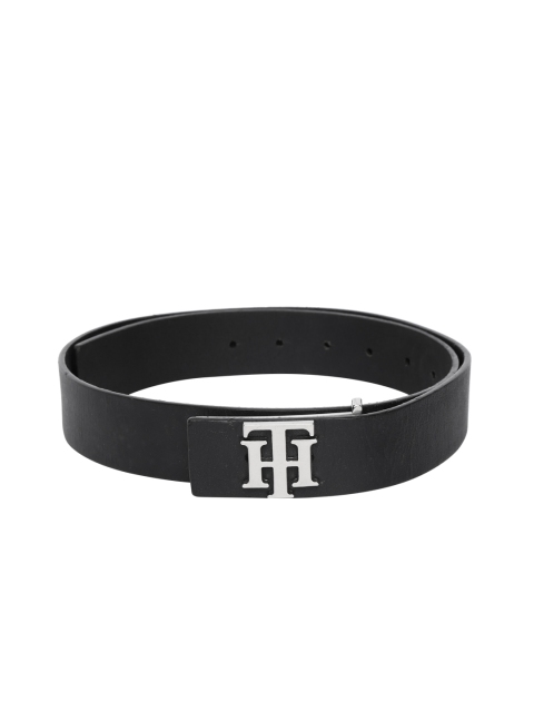

Tommy Hilfiger Men Black Solid Leather Belt