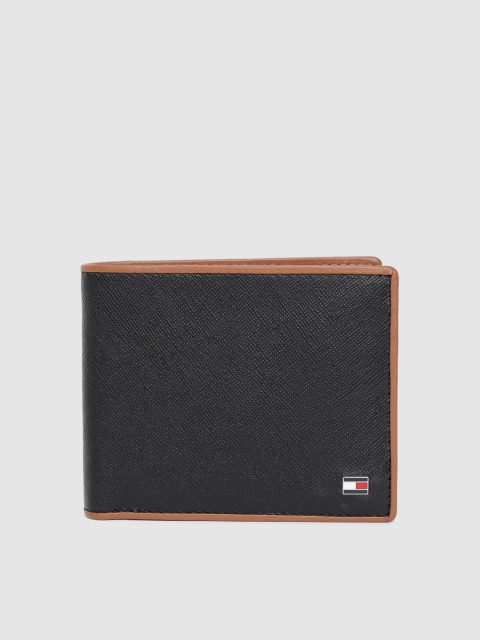 

Tommy Hilfiger Men Black Genuine Leather Two Fold Wallet