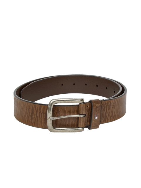 

Tommy Hilfiger Men Brown Textured Leather Belt