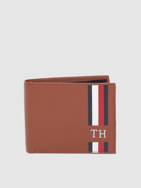 

Tommy Hilfiger Men Tan Brown Solid Genuine Leather Two Fold Wallet