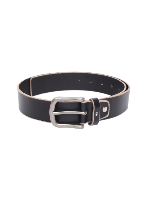 

Tommy Hilfiger Men Black Solid Leather Belt