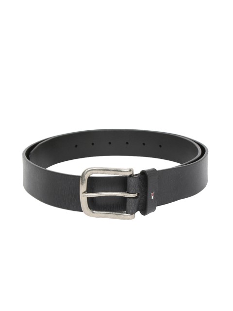 

Tommy Hilfiger Men Black Solid Leather Belt